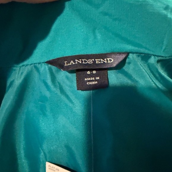 Lands' End Storm Raker Jacket in a vibrant Brilliant Teal color. NEW WITH TAGS - Picture 6 of 13